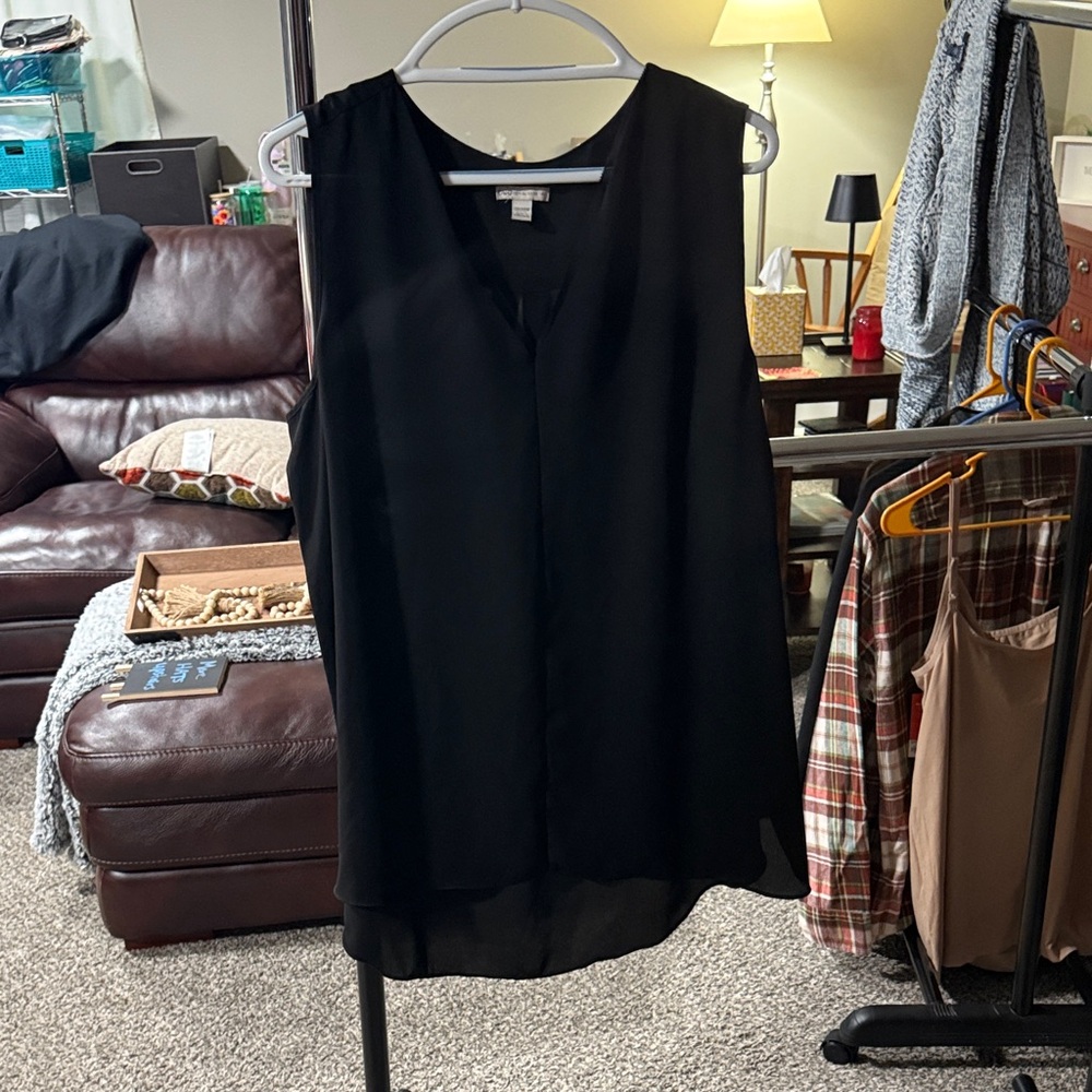 Cato Elegant Black Sleeveless Blouse